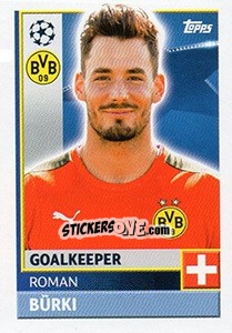 Sticker Roman Bürki - UEFA Champions League 2016-2017 n. DOR4 - Topps