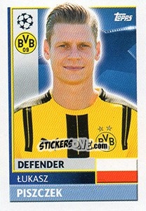 Sticker Lukasz Piszczek - UEFA Champions League 2016-2017 n. DOR5 - Topps