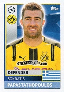 Sticker Sokratis Papastathopoulos - UEFA Champions League 2016-2017 - Topps