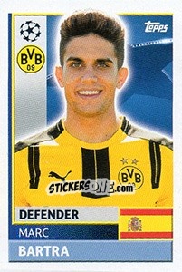 Sticker Marc Bartra - UEFA Champions League 2016-2017 n. DOR9 - Topps