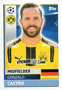 Figurina Gonzalo Castro - UEFA Champions League 2016-2017 - Topps