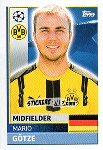 Sticker Mario Götze - UEFA Champions League 2016-2017 n. DOR15 - Topps