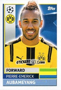 Sticker Pierre-Emerick Aubameyang - UEFA Champions League 2016-2017 n. DOR19 - Topps
