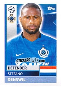 Sticker Stefano Denswil - UEFA Champions League 2016-2017 - Topps