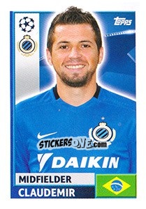 Sticker Claudemir - UEFA Champions League 2016-2017 - Topps