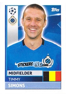 Sticker Timmy Simons - UEFA Champions League 2016-2017 - Topps