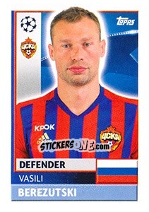 Figurina Vasili Berezutski - UEFA Champions League 2016-2017 - Topps