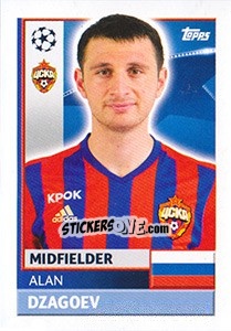 Sticker Alan Dzagoev - UEFA Champions League 2016-2017 - Topps