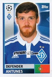 Sticker Antunes - UEFA Champions League 2016-2017 - Topps