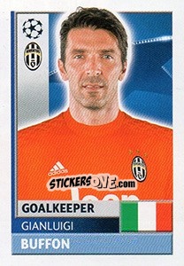 Sticker Gianluigi Buffon - UEFA Champions League 2016-2017 n. JUV4 - Topps