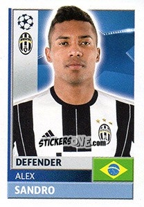 Sticker Alex Sandro - UEFA Champions League 2016-2017 n. JUV8 - Topps