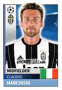 Sticker Claudio Marchisio - UEFA Champions League 2016-2017 - Topps