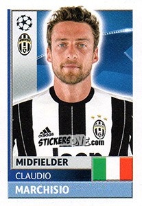Sticker Claudio Marchisio - UEFA Champions League 2016-2017 n. JUV13 - Topps