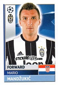 Sticker Mario Mandžukic - UEFA Champions League 2016-2017 n. JUV19 - Topps