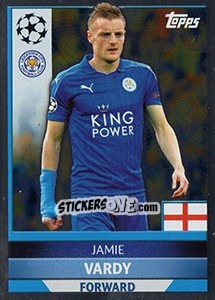 Sticker Jamie Vardy - UEFA Champions League 2016-2017 - Topps