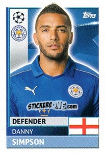 Figurina Danny Simpson - UEFA Champions League 2016-2017 - Topps