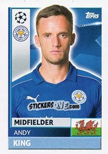 Sticker Andy King - UEFA Champions League 2016-2017 - Topps