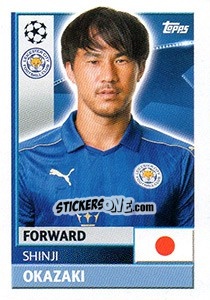 Sticker Shinji Okazaki - UEFA Champions League 2016-2017 n. LEI18 - Topps