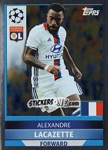 Sticker Alexandre Lacazette - UEFA Champions League 2016-2017 n. LYO3 - Topps