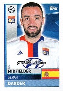 Sticker Sergi Darder - UEFA Champions League 2016-2017 - Topps