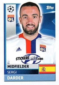 Sticker Sergi Darder - UEFA Champions League 2016-2017 n. LYO11 - Topps