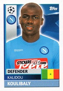 Sticker Kalidou Koulibaly - UEFA Champions League 2016-2017 - Topps