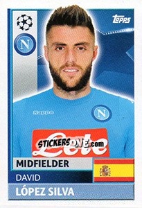 Sticker David López Silva - UEFA Champions League 2016-2017 n. NAP11 - Topps