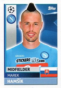 Sticker Marek Hamšík - UEFA Champions League 2016-2017 - Topps