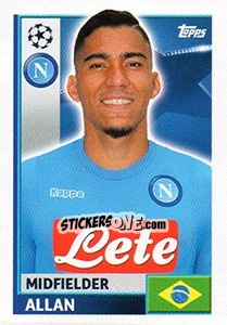 Sticker Allan - UEFA Champions League 2016-2017 - Topps