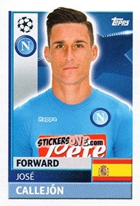 Cromo José Callejón - UEFA Champions League 2016-2017 - Topps