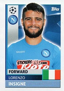 Figurina Lorenzo Insigne - UEFA Champions League 2016-2017 - Topps