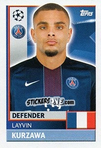 Sticker Layvin Kurzawa - UEFA Champions League 2016-2017 n. PSG7 - Topps