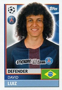 Sticker David Luiz - UEFA Champions League 2016-2017 n. PSG8 - Topps