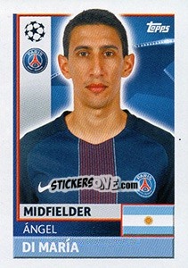 Sticker Ángel Di María - UEFA Champions League 2016-2017 - Topps