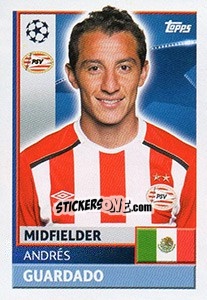 Sticker Andrés Guardado - UEFA Champions League 2016-2017 n. PSV11 - Topps