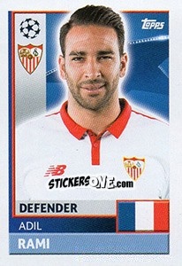 Sticker Adil Rami - UEFA Champions League 2016-2017 n. SEV7 - Topps