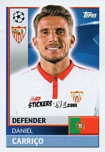 Sticker Daniel Carriço - UEFA Champions League 2016-2017 n. SEV9 - Topps