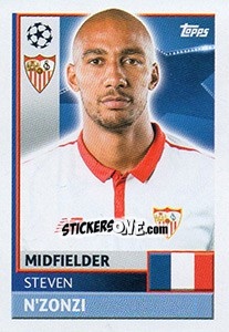 Sticker Steven Nzonzi - UEFA Champions League 2016-2017 - Topps