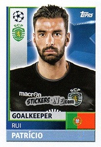 Sticker Rui Patrício - UEFA Champions League 2016-2017 n. SPO4 - Topps