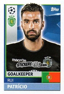 Figurina Rui Patrício - UEFA Champions League 2016-2017 - Topps