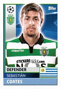 Figurina Sebastián Coates - UEFA Champions League 2016-2017 - Topps