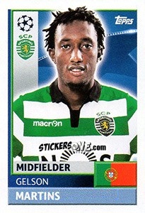 Figurina Gelson Martins - UEFA Champions League 2016-2017 - Topps