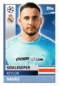 Sticker Keylor Navas - UEFA Champions League 2016-2017 n. REA4 - Topps
