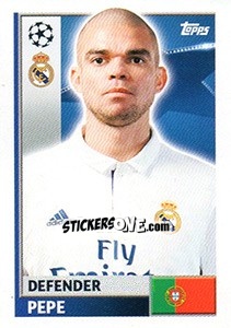 Sticker Pepe - UEFA Champions League 2016-2017 - Topps