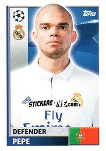 Sticker Pepe - UEFA Champions League 2016-2017 n. REA10 - Topps