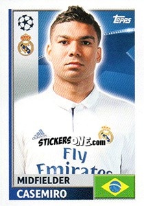 Sticker Casemiro - UEFA Champions League 2016-2017 n. REA11 - Topps
