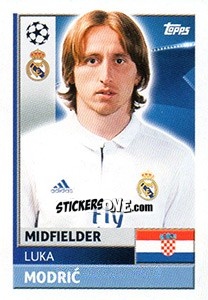 Sticker Luka Modric - UEFA Champions League 2016-2017 n. REA12 - Topps