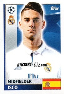 Sticker Isco - UEFA Champions League 2016-2017 n. REA15 - Topps
