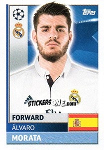 Sticker Álvaro Morata - UEFA Champions League 2016-2017 n. REA18 - Topps