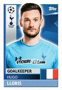 Sticker Hugo Lloris - UEFA Champions League 2016-2017 - Topps